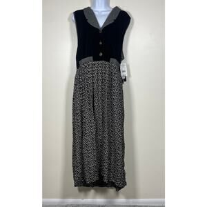 Vintage 80s Black Velvet Maxi Dress M Whimsygoth Renfaire Witchy Peasant Prom